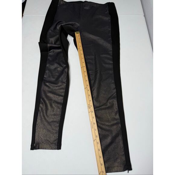 Esprit Women’s Pants Faux Leather Trim Size XL Black - Picture 4 of 15